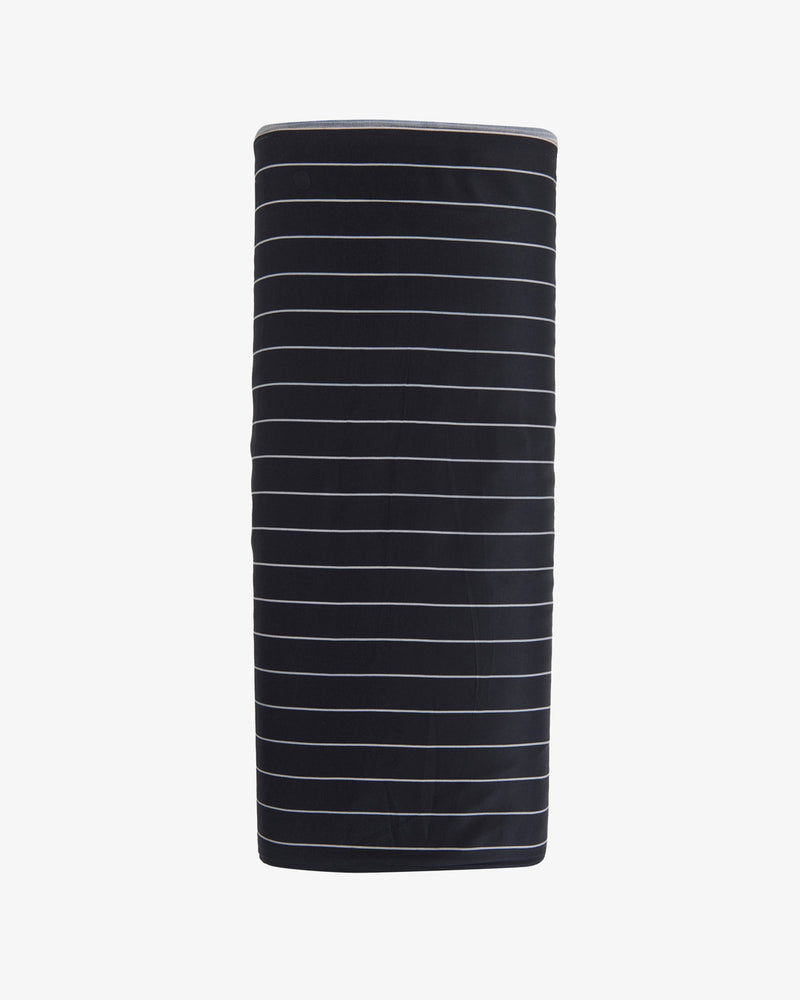 Gaji Silk Raw Mango Stripes Printed Fabric – Black