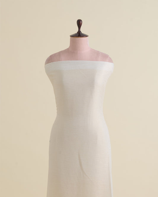 White Georgette Gold Foil Fabric