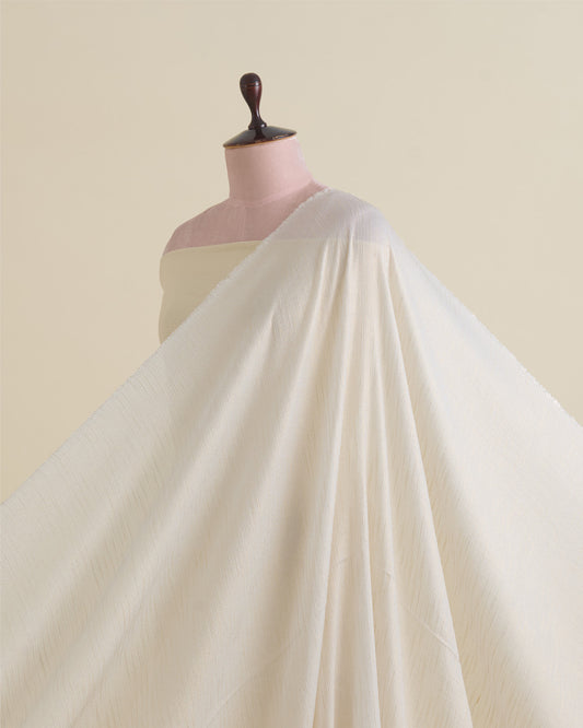 White Georgette Gold Foil Fabric