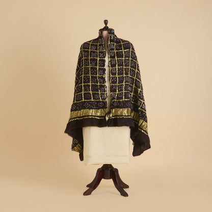 Brown Gajji Silk Bandhej Gharchola Dupatta