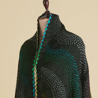 Green Georgette Bandhej Dupatta