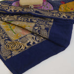 Dark Purple Georgette Bandhej Hand Woven Gold Resham Jaal Dupatta