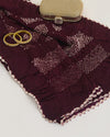 Deep Wine Gaji Silk Bandhej Geometric Dupatta