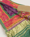 Green & Purple Gaji Silk Bandhej Dupatta with Pichwai Printed Pallu