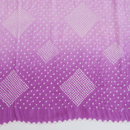 Lilac Gajji Silk Bandhej Dupatta