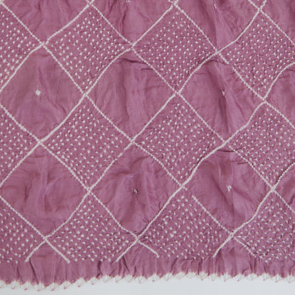 Lilac Gajji Silk Bandhej Dupatta
