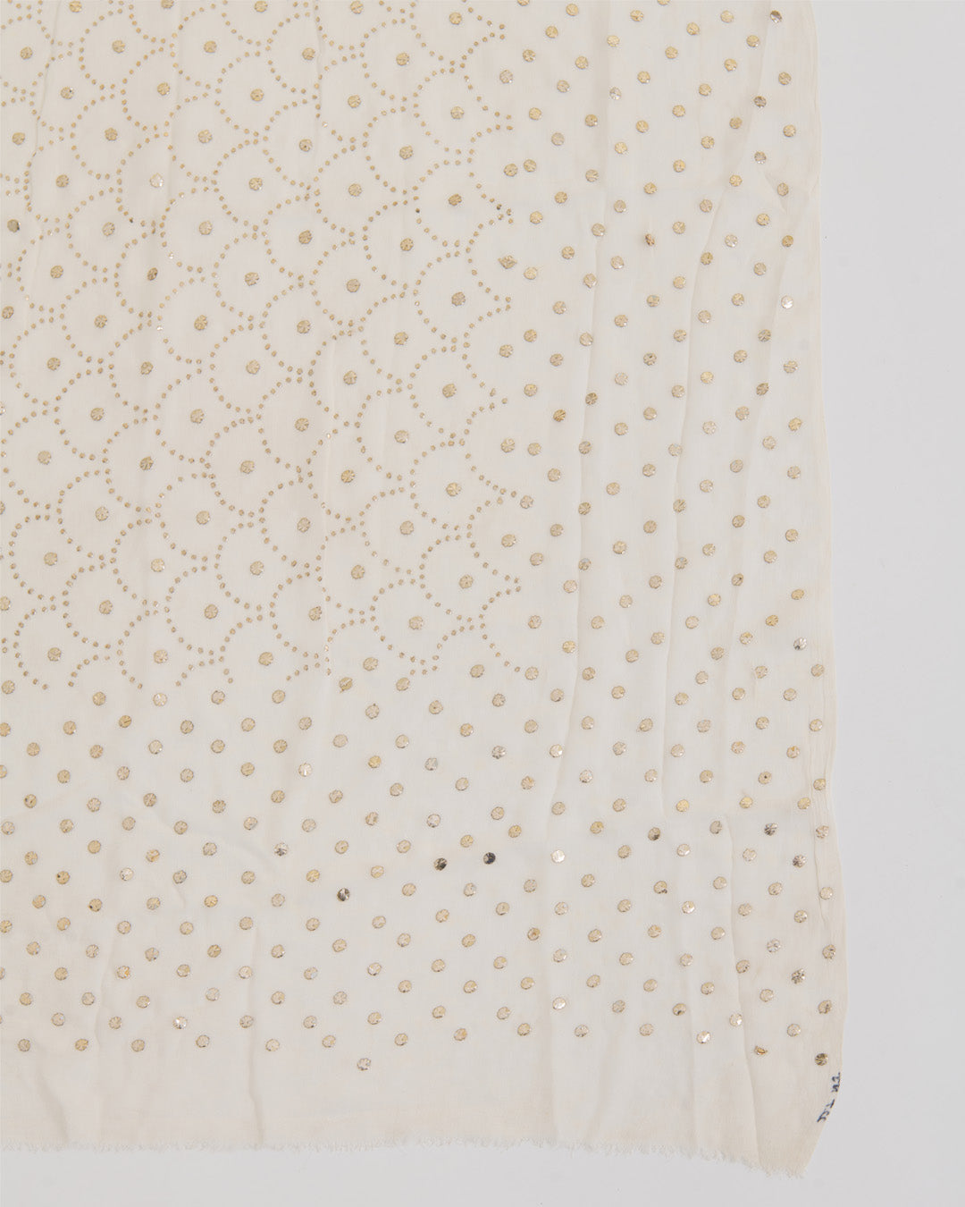 Off White Georgette Heavy Badla Work Dupatta