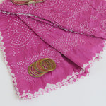 Onion Pink Gajji Silk Bandhej Dupatta
