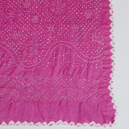 Onion Pink Gajji Silk Bandhej Dupatta
