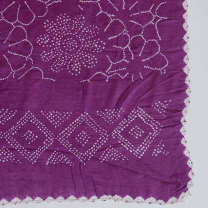 Purple Gajji Silk Bandhej Dupatta