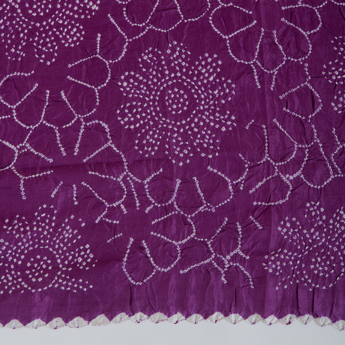 Purple Gajji Silk Bandhej Dupatta
