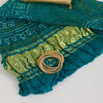 Rama Green Gaji Silk Bandhej Lagdi Patta Pallu Dupatta