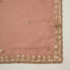 Dusty Peach Viscose Georgette Kurta with Mirror Work