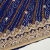 Navy Blue Georgette Bandhani Embroidered Suit with Dupatta