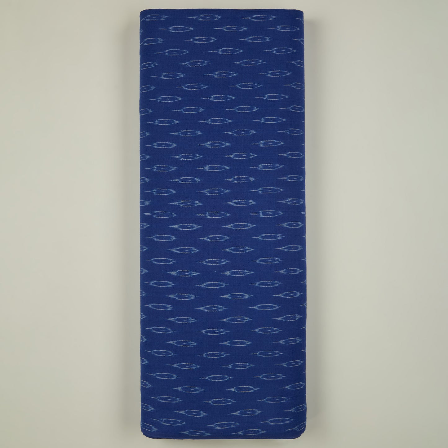 Blue Handloom Cotton Ikat Fabric