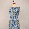 Blue Handloom Cotton Heavy Ikat Fabric