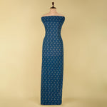 Blue Handloom Cotton Ikat Fabric