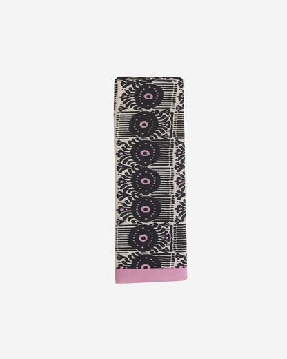 Black Habutai Silk Patola Printed Fabric