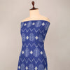 Navy Blue Handloom Cotton Ikat Fabric