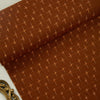 Coffee Brown Handloom Cotton Ikat Fabric
