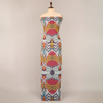 Grey Handloom Cotton Heavy Ikat Fabric