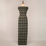 Pure Black Handloom Cotton Ikat Fabric