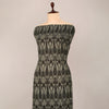 Pure Black Handloom Cotton Ikat Fabric