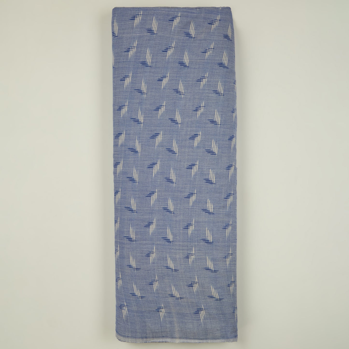 Lilac Blue Handloom Cotton Ikat Fabric