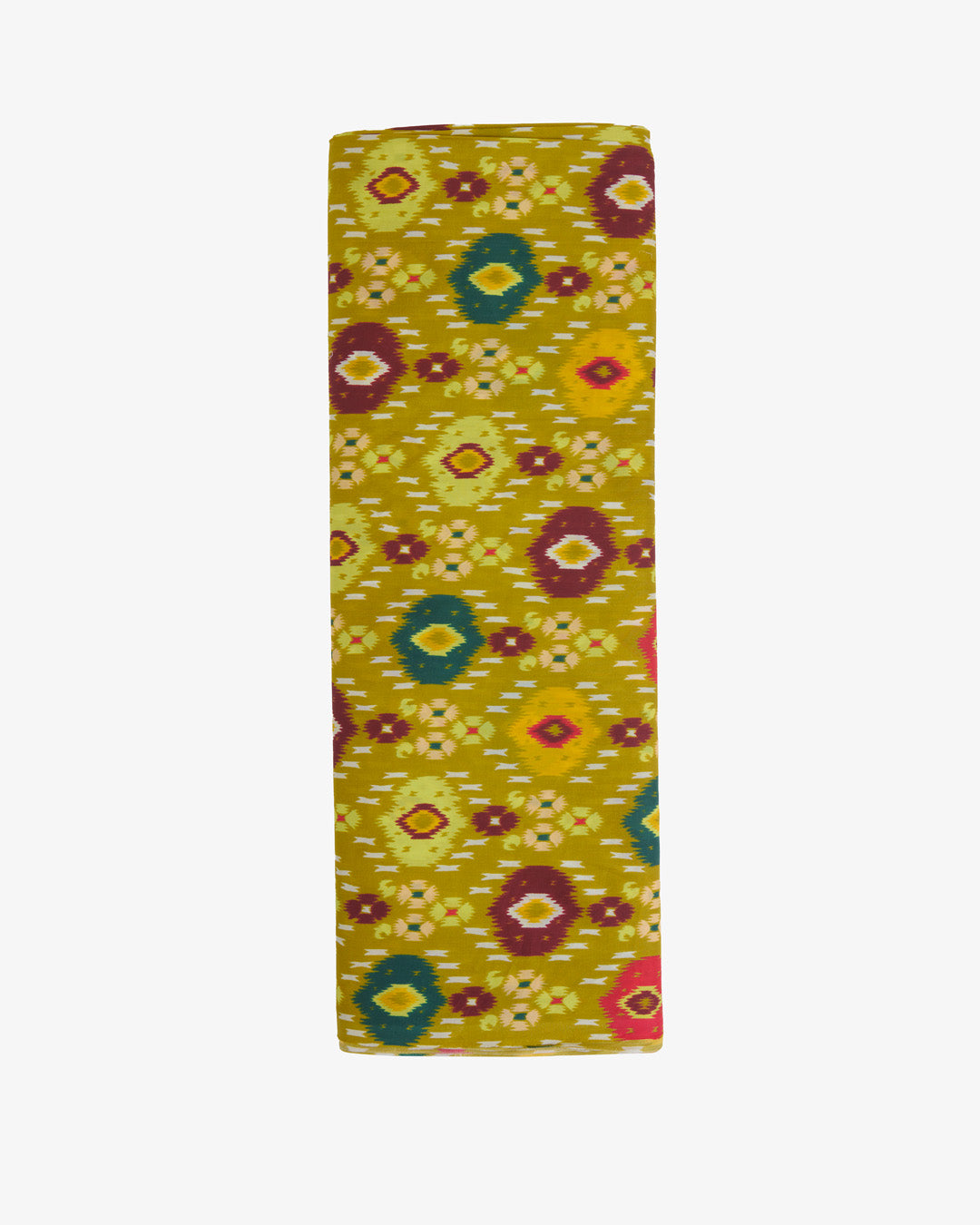 Habutai Silk Patola Printed Fabric – Lime Green