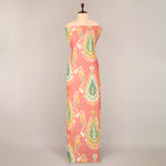 Onion Pink Handloom Cotton Heavy Ikat Fabric