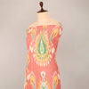 Onion Pink Handloom Cotton Heavy Ikat Fabric