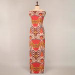 Red Handloom Cotton Heavy Ikat Fabric