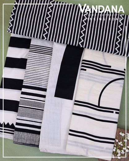 Handloom Dupion Abstract Printed Fabric