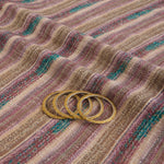 Multicolour Jute Digital Abstract Printed Fabric