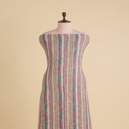 Multicolour Jute Digital Abstract Printed Fabric