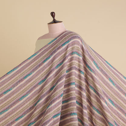 Multicolour Jute Digital Abstract Printed Fabric