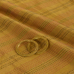 Gold Kanchi Tissue with Katha Stitch Fabric