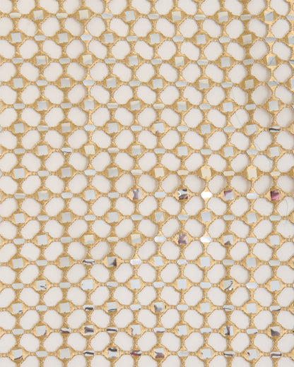 Gold Kasab Aabla Cut-Work Embroidery Fabric