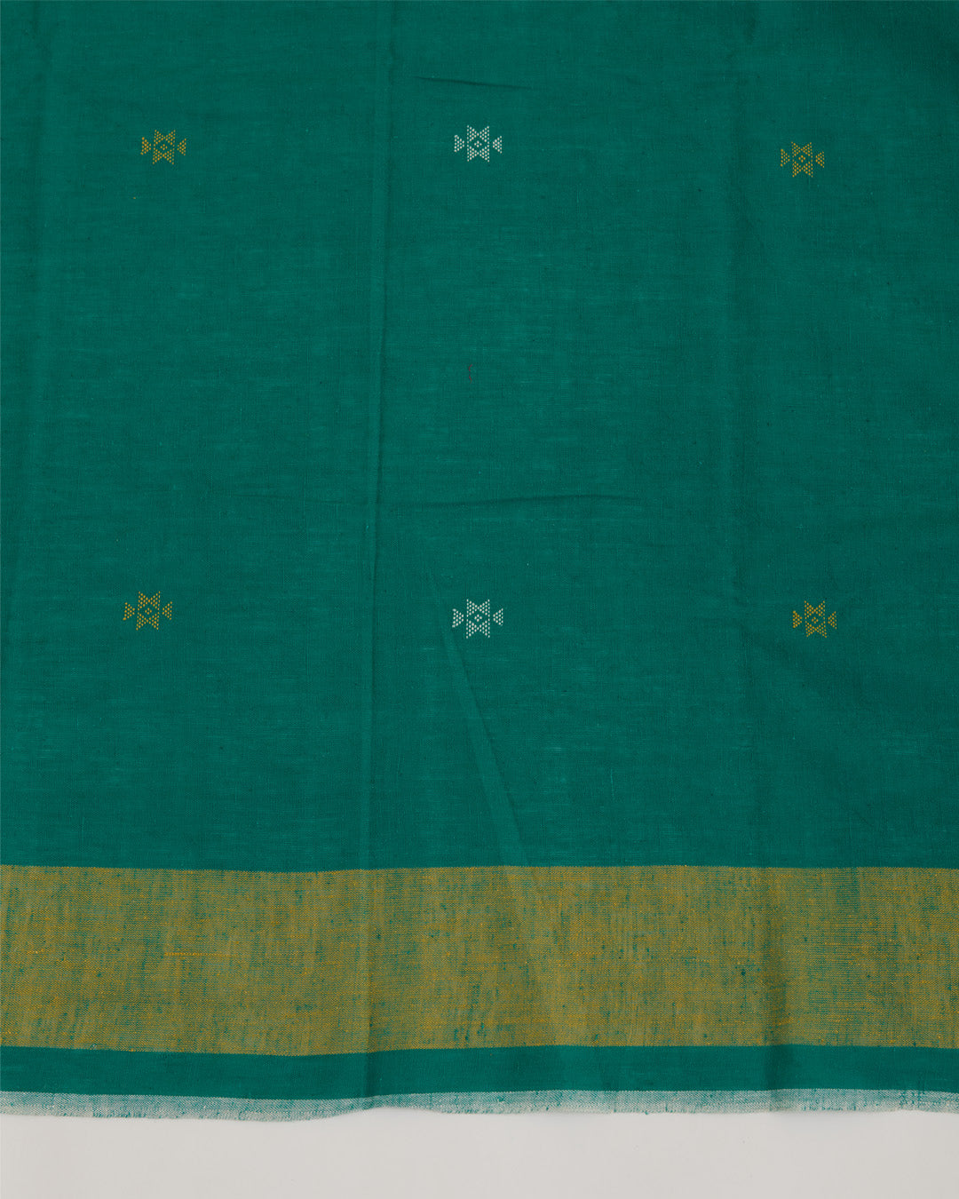 Rama Green Kala Cotton Hand Woven Dupatta