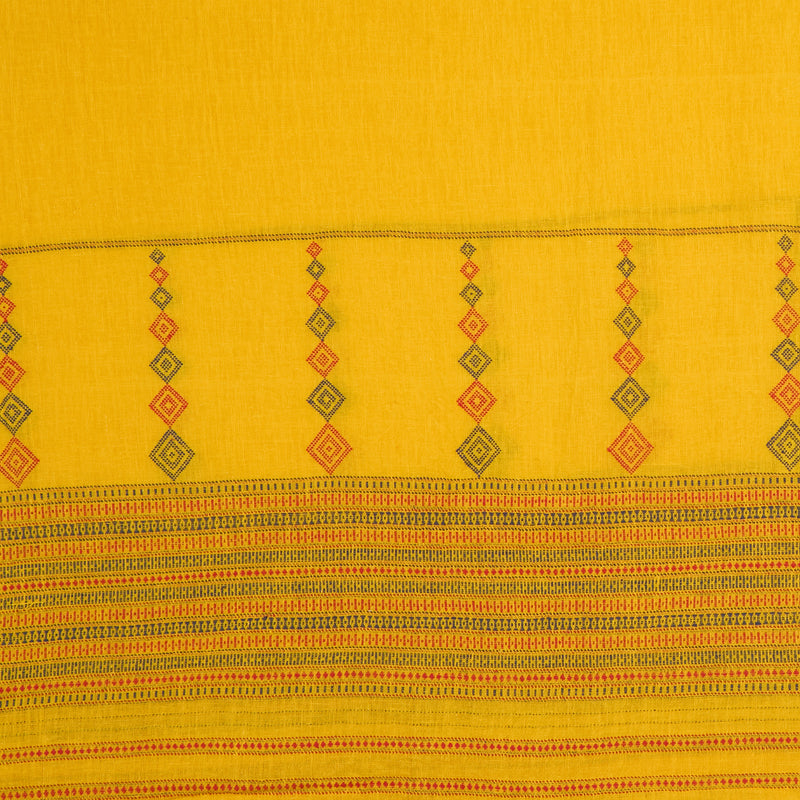 Yellow Kala Cotton Handwoven Dupatta