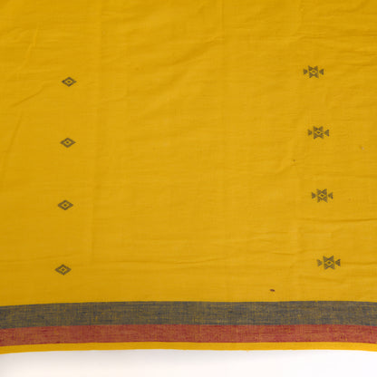 Yellow Kala Cotton Hand Woven Dupatta