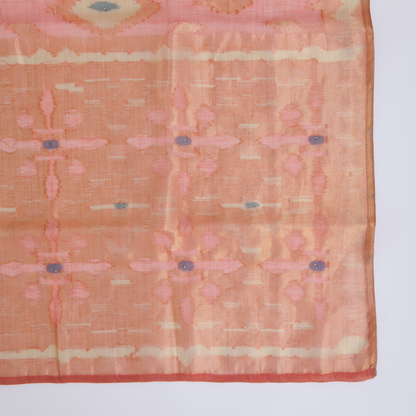 Dusty Peach Kora Chanderi Zardozi Embroidered Suit
