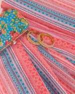 Linen Digital Abstract Printed Fabric – Multi Colour