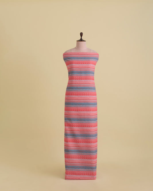 Linen Digital Abstract Printed Fabric – Multi Colour