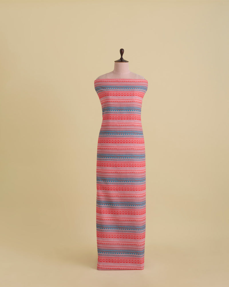 Linen Digital Abstract Printed Fabric – Multi Colour