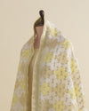 Multi/Yellow Linen Zari Woven Multi Buti Dupatta