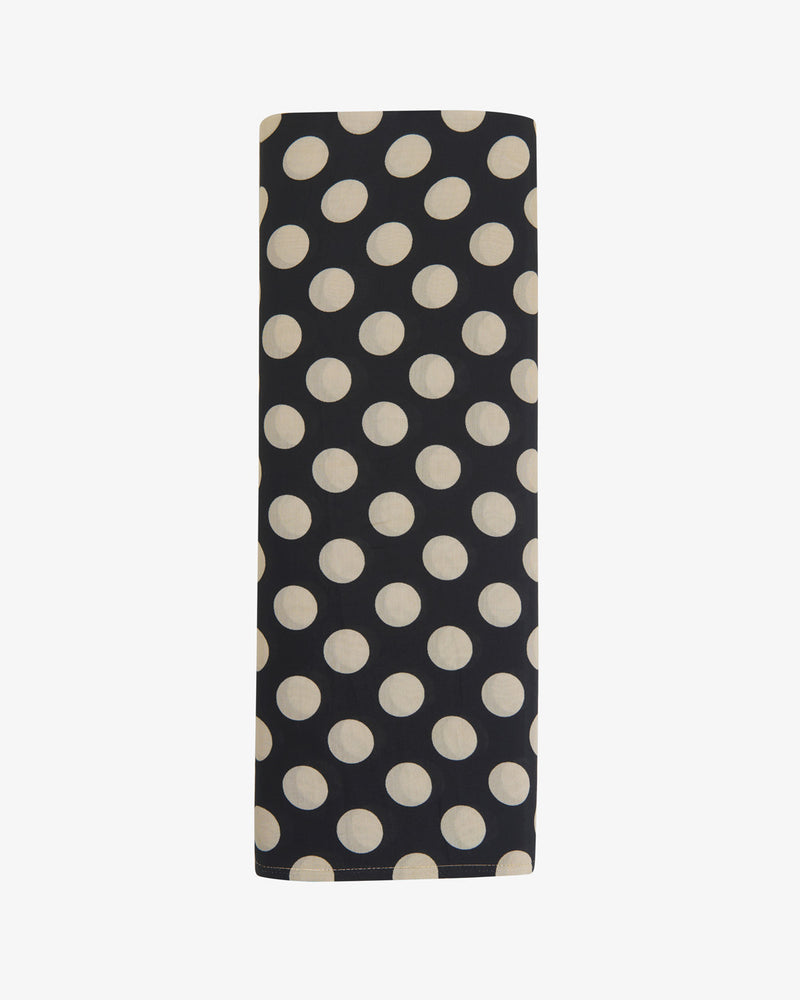 Malai Cotton Polka Dots Printed Fabric – Black/Beige