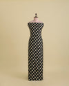 Malai Cotton Polka Dots Printed Fabric – Black/Beige