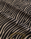 Malai Cotton Digital Animal Printed Fabric Beige & Black