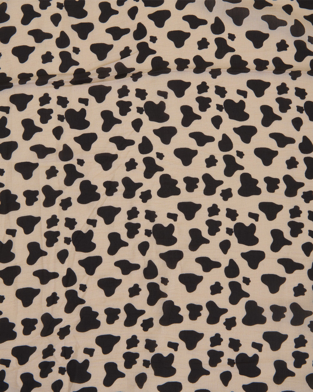Malai Cotton Digital Animal Printed Fabric Beige & Black